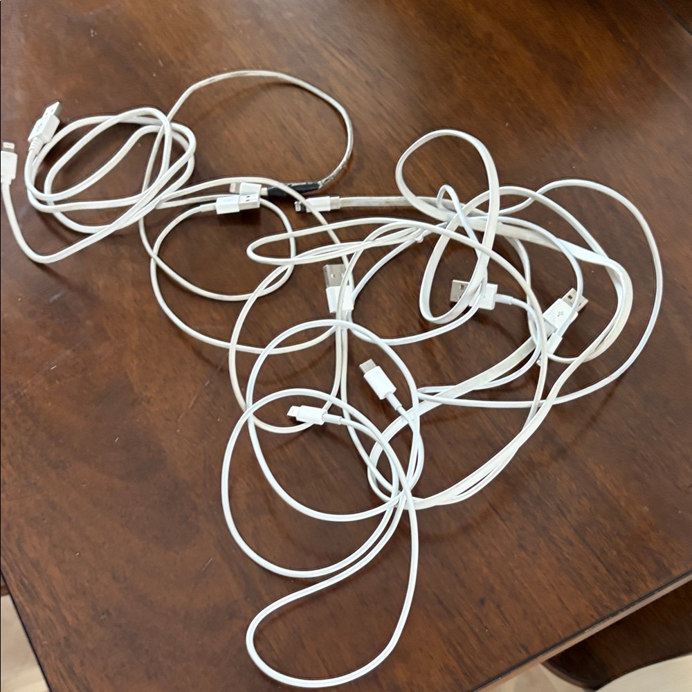 White USB Charging Cables for  iPhone